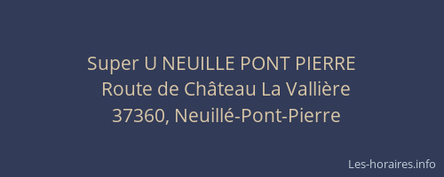 Super U NEUILLE PONT PIERRE