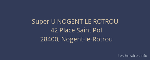 Super U NOGENT LE ROTROU
