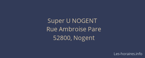 Super U NOGENT