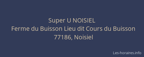 Super U NOISIEL