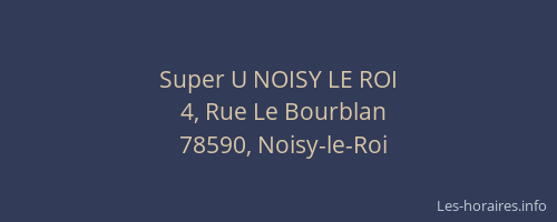 Super U NOISY LE ROI