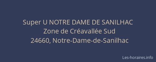 Super U NOTRE DAME DE SANILHAC