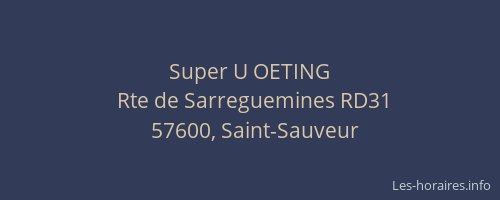 Super U OETING