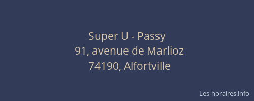 Super U - Passy