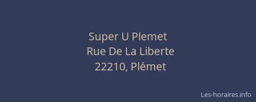 Super U Plemet