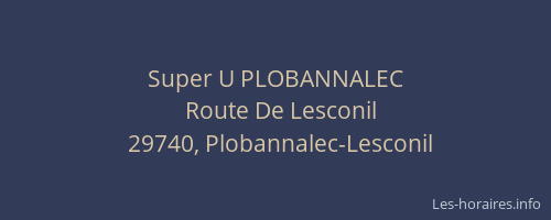 Super U PLOBANNALEC