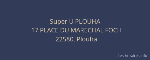 Super U PLOUHA