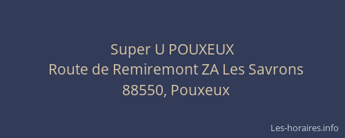 Super U POUXEUX