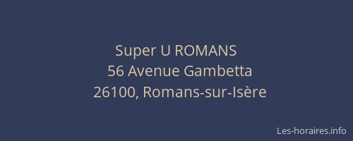 Super U ROMANS