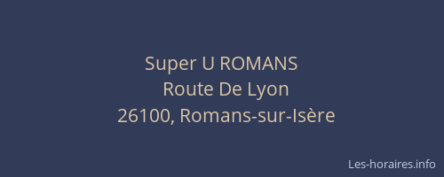 Super U ROMANS