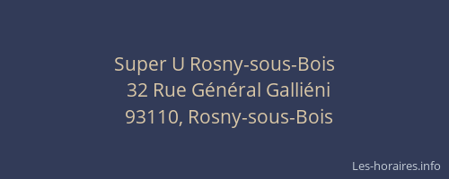 Super U Rosny-sous-Bois