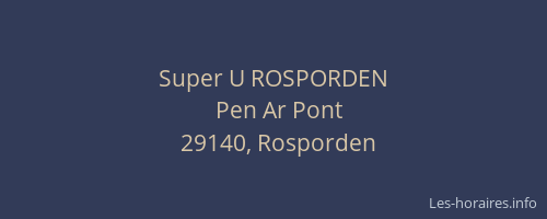 Super U ROSPORDEN