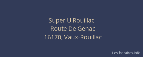 Super U Rouillac