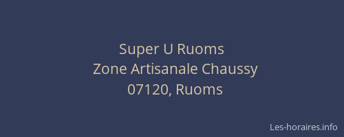 Super U Ruoms