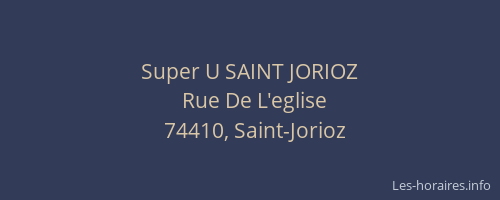 Super U SAINT JORIOZ
