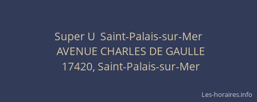 Super U  Saint-Palais-sur-Mer