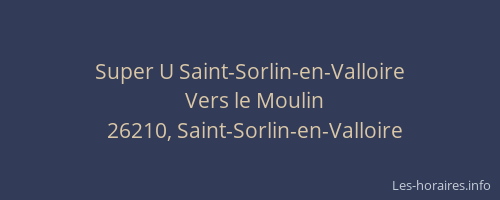 Super U Saint-Sorlin-en-Valloire