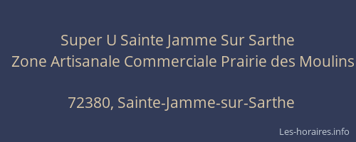 Super U Sainte Jamme Sur Sarthe