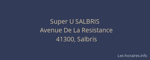 Super U SALBRIS