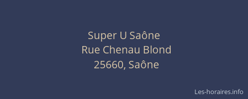 Super U Saône