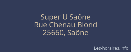 Super U Saône