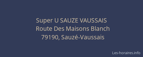 Super U SAUZE VAUSSAIS