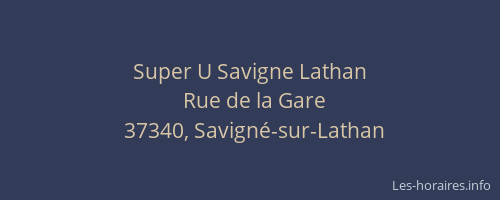 Super U Savigne Lathan