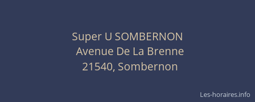 Super U SOMBERNON