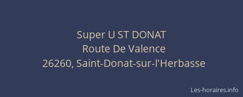 Super U ST DONAT