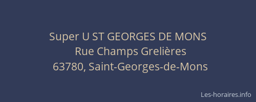 Super U ST GEORGES DE MONS