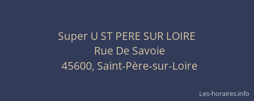 Super U ST PERE SUR LOIRE