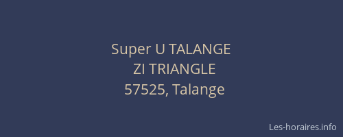 Super U TALANGE
