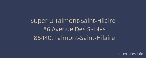 Super U Talmont-Saint-Hilaire