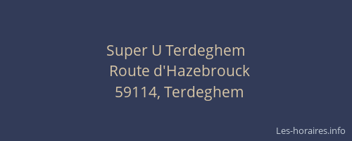 Super U Terdeghem