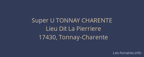 Super U TONNAY CHARENTE