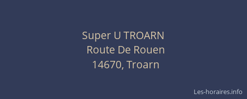 Super U TROARN