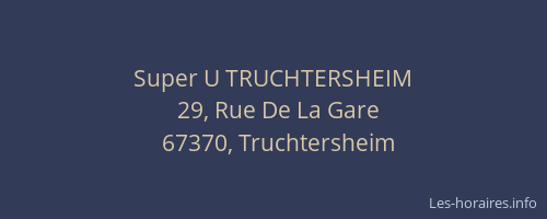 Super U TRUCHTERSHEIM