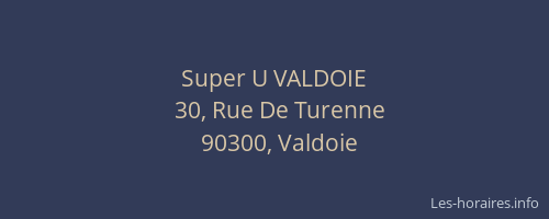 Super U VALDOIE