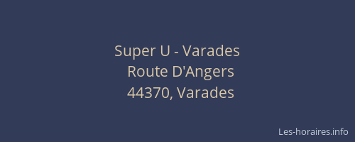Super U - Varades