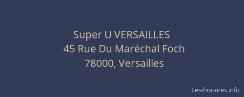 Super U VERSAILLES