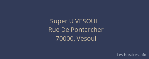 Super U VESOUL