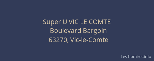 Super U VIC LE COMTE