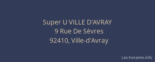 Super U VILLE D'AVRAY