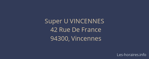 Super U VINCENNES