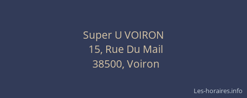 Super U VOIRON
