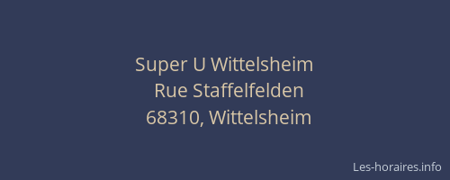 Super U Wittelsheim