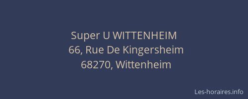 Super U WITTENHEIM