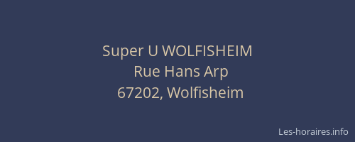 Super U WOLFISHEIM