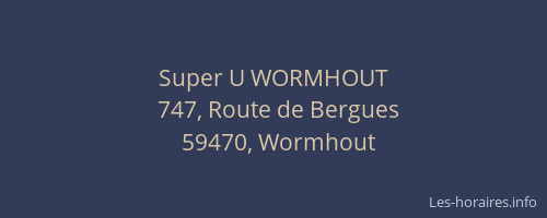 Super U WORMHOUT