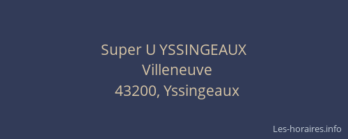 Super U YSSINGEAUX